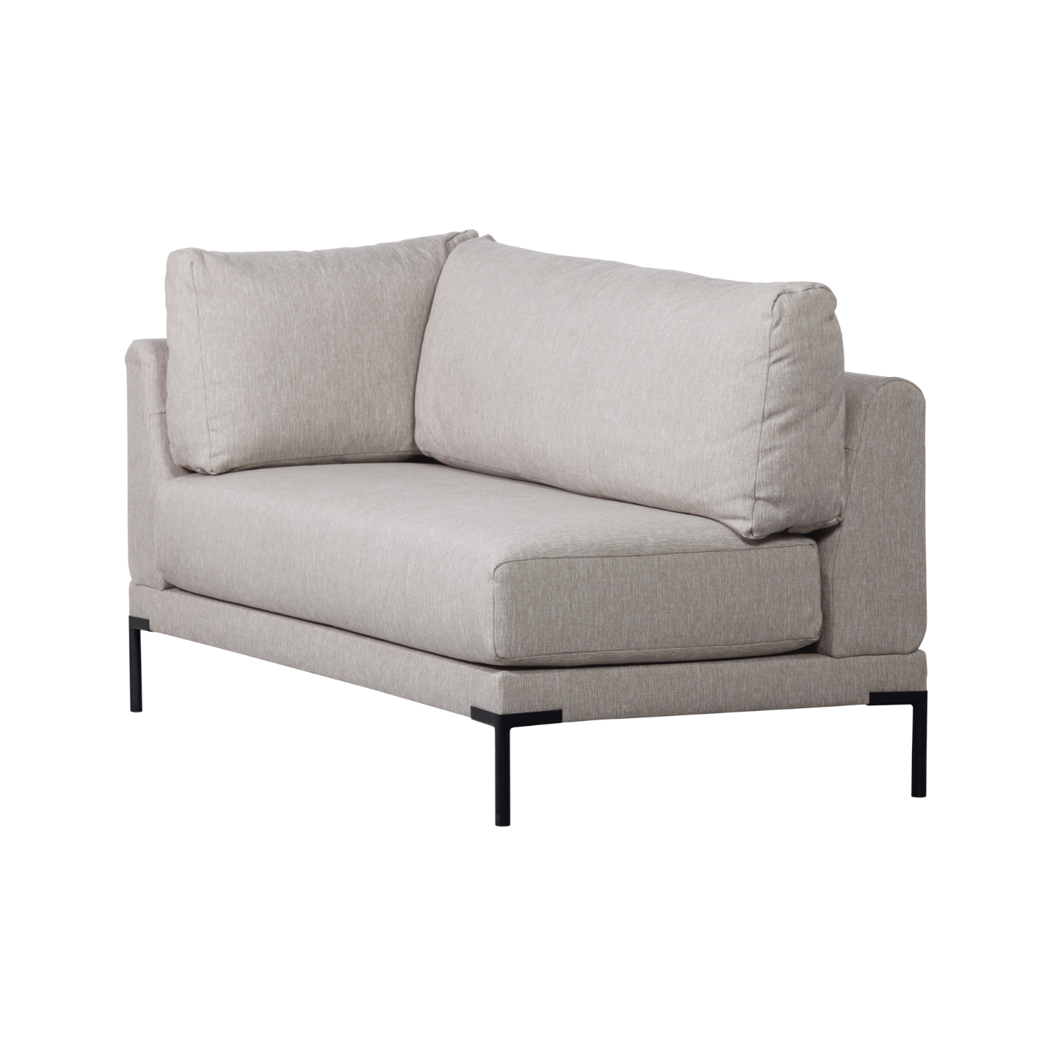 Szezlong pravostranný COUPLE DINING BENCH svetlosivý
