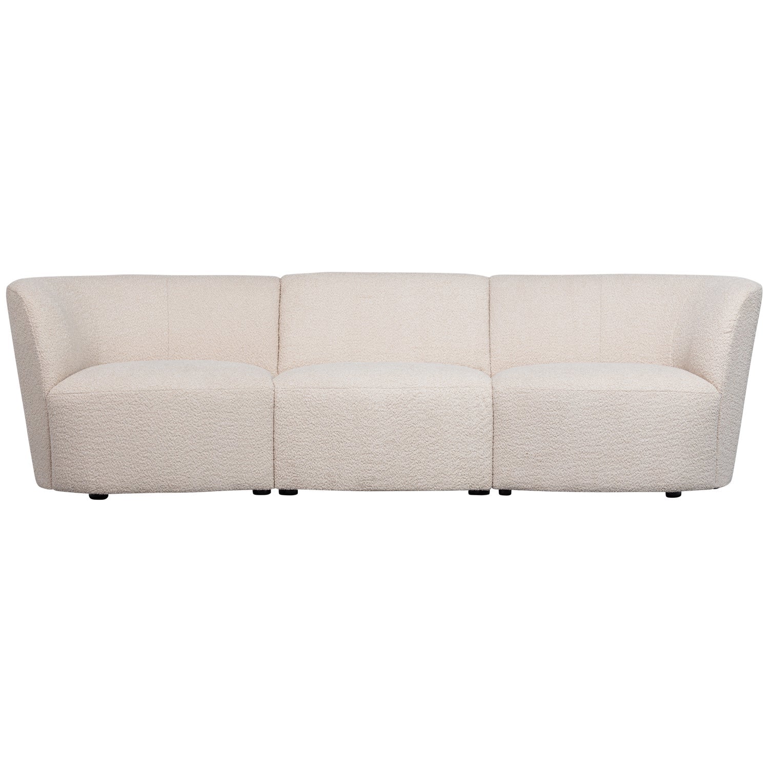 3-seater Coco cream sofa bouclé