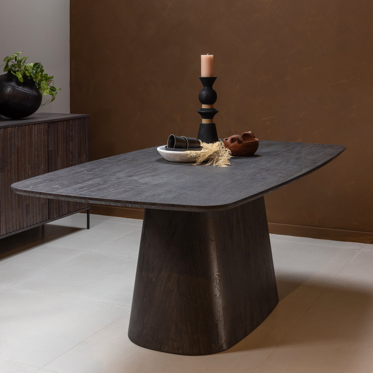 LEAH TABLE Dark brown