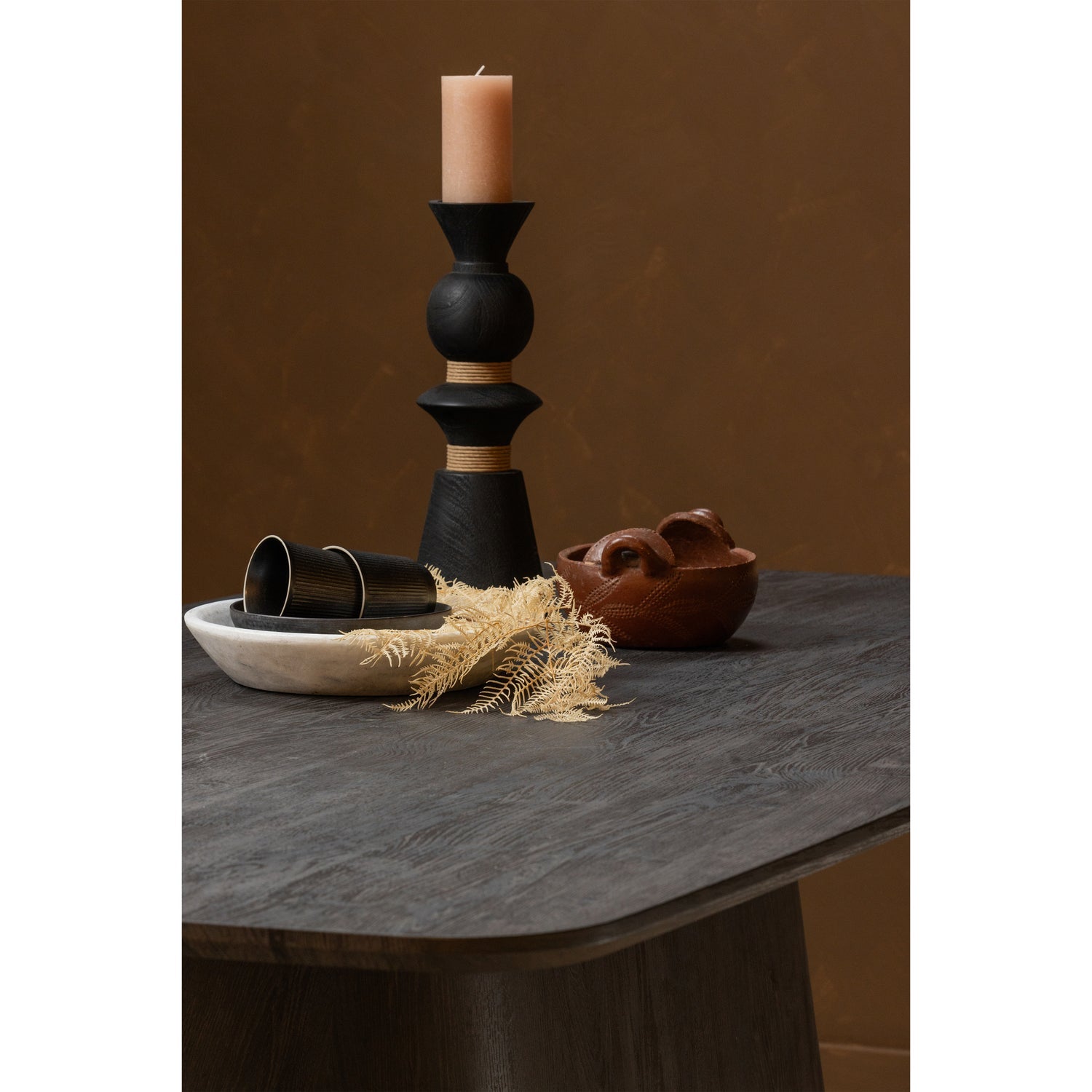 LEAH TABLE Dark brown