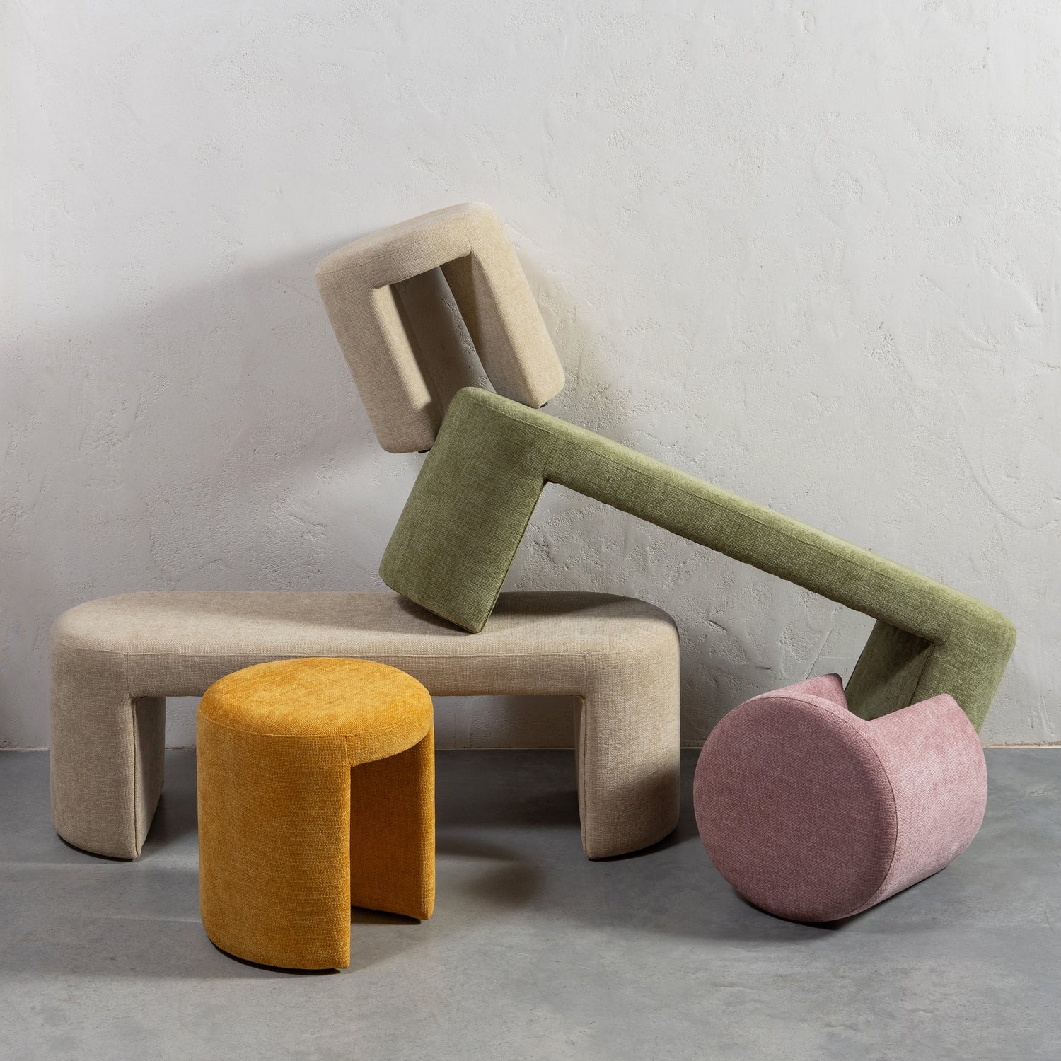 Beige jacob bench