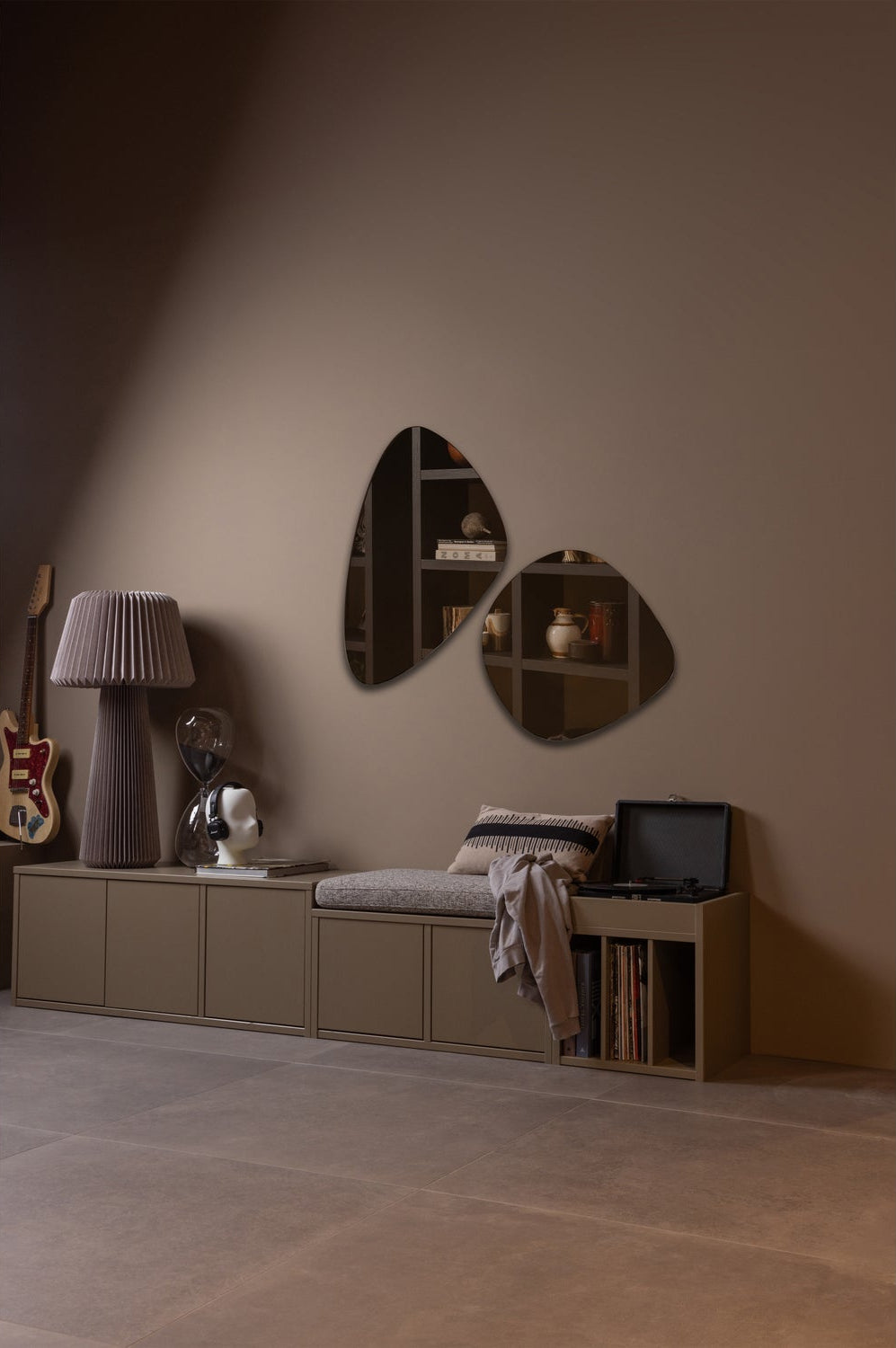 Turner Khaki bench with a storage