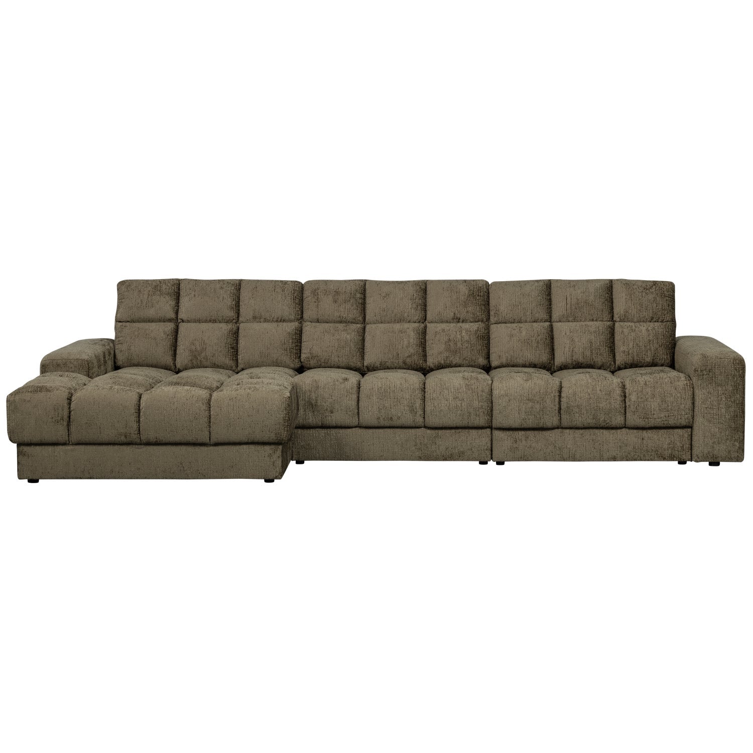 Left-sided Corner Sofa SECOND DATE - BONSAI Velvet