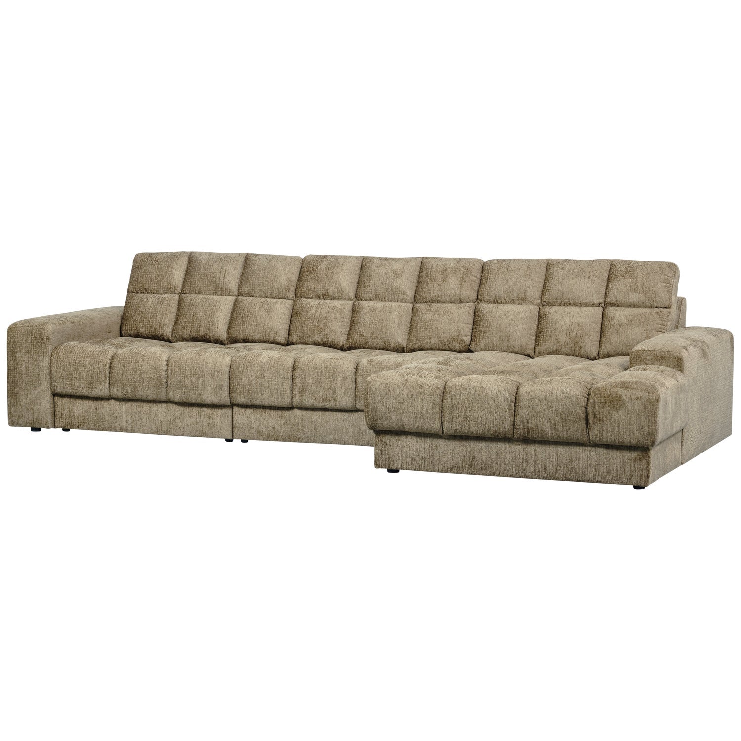 Right-sided Corner Sofa SECOND DATE - WHEATFIELD velvet