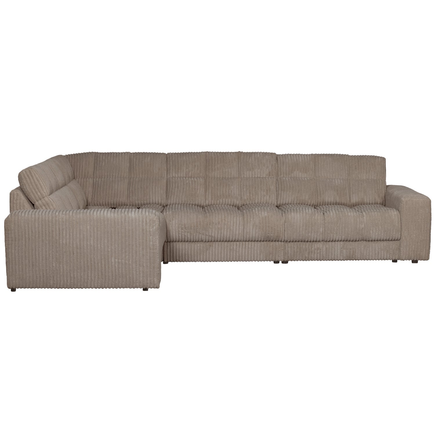 Left Corner Sofa SECOND DATE Brown Corduroy