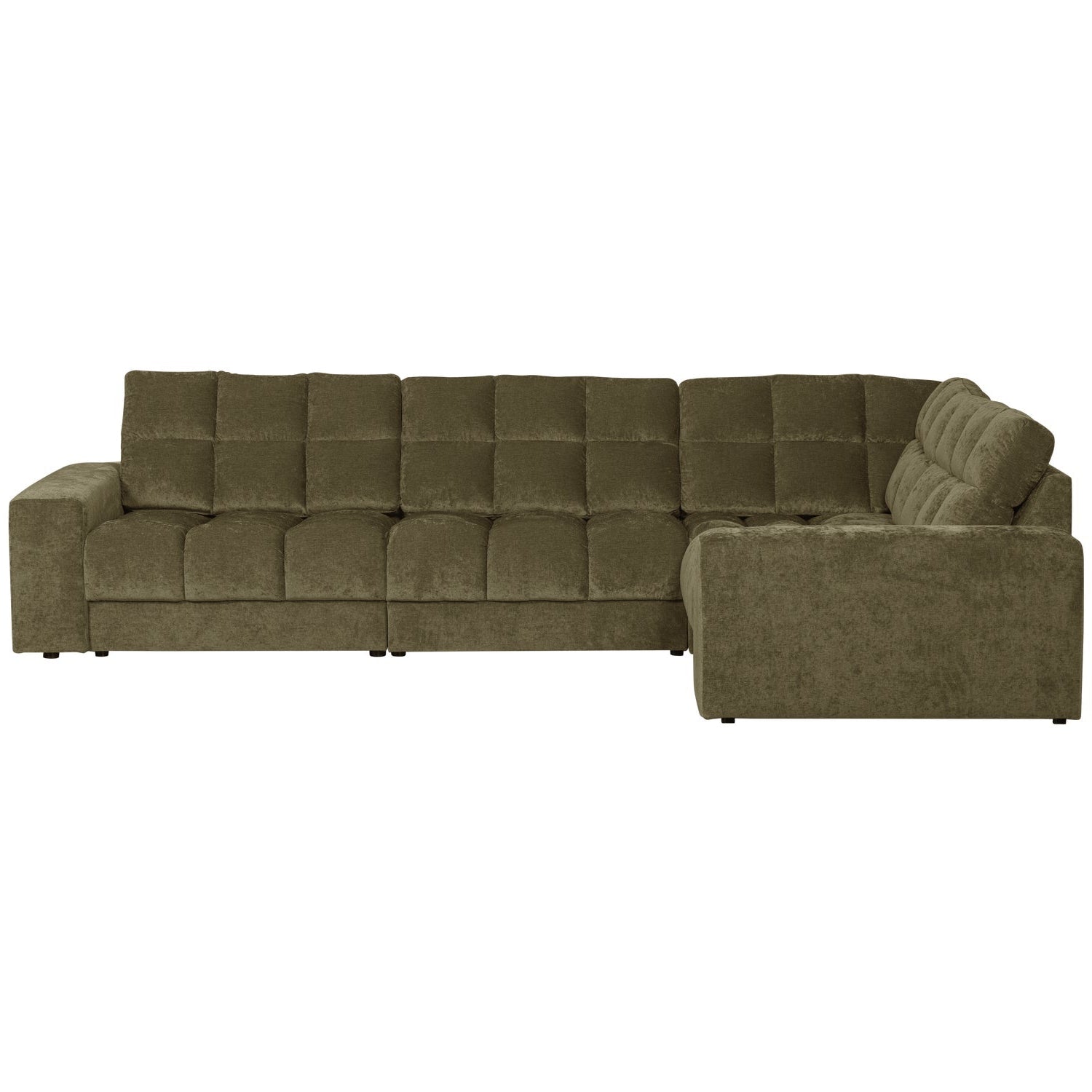 Right-facing corner sofa SECOND DATE green