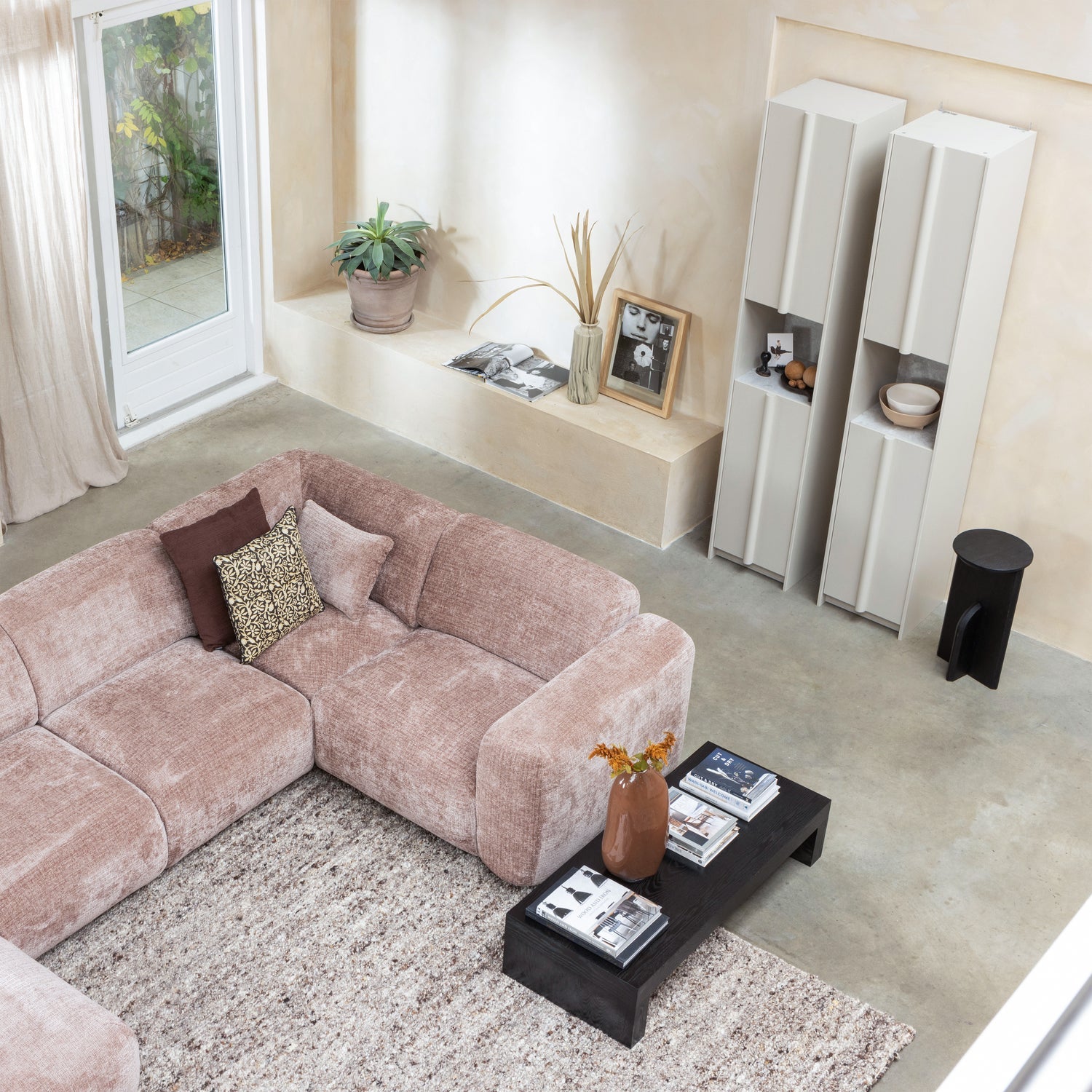 Koberec EFIA hnedý melír s dlhým vlasom