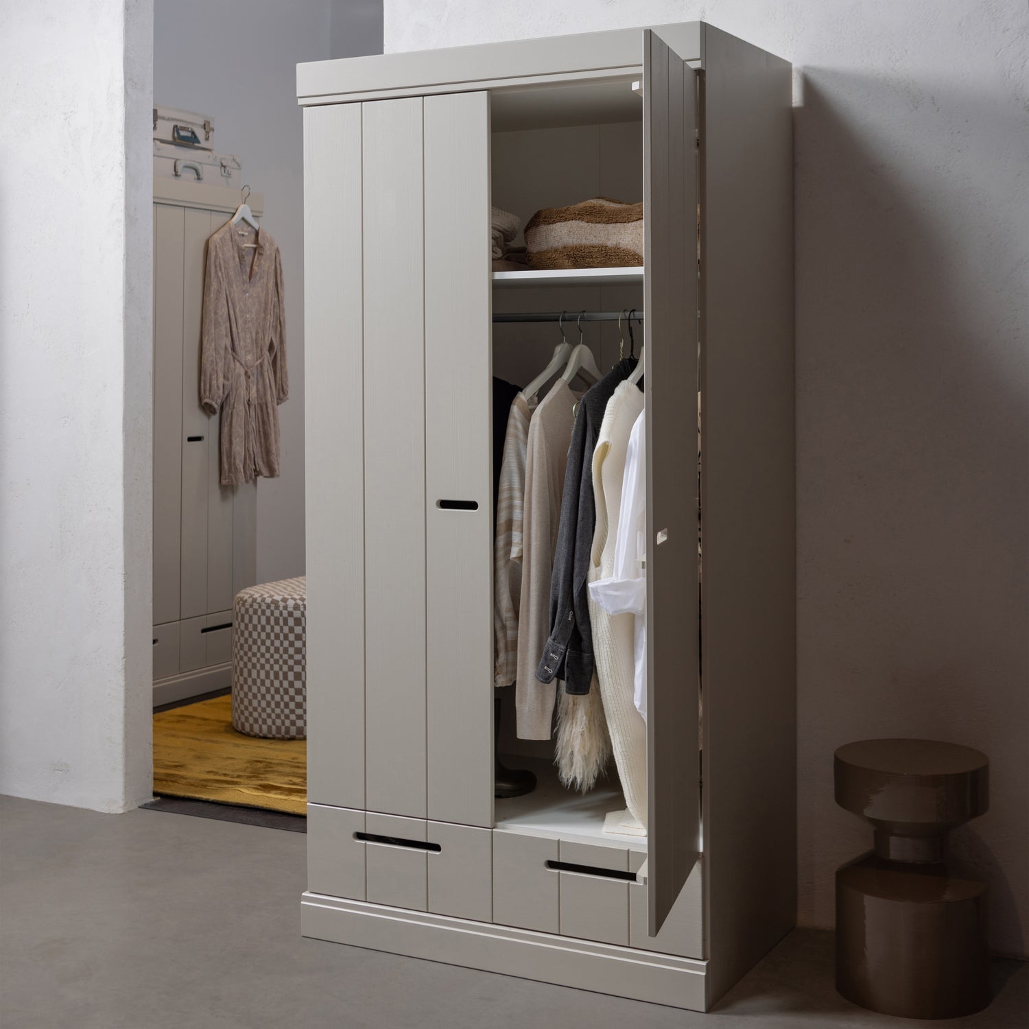 Dvojdverová skriňa CONNECT piesková