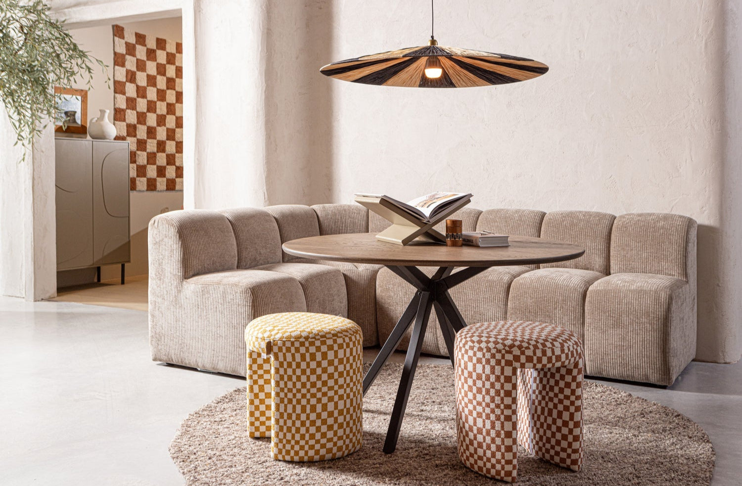 Stolička CHARLIE krémová so žltou