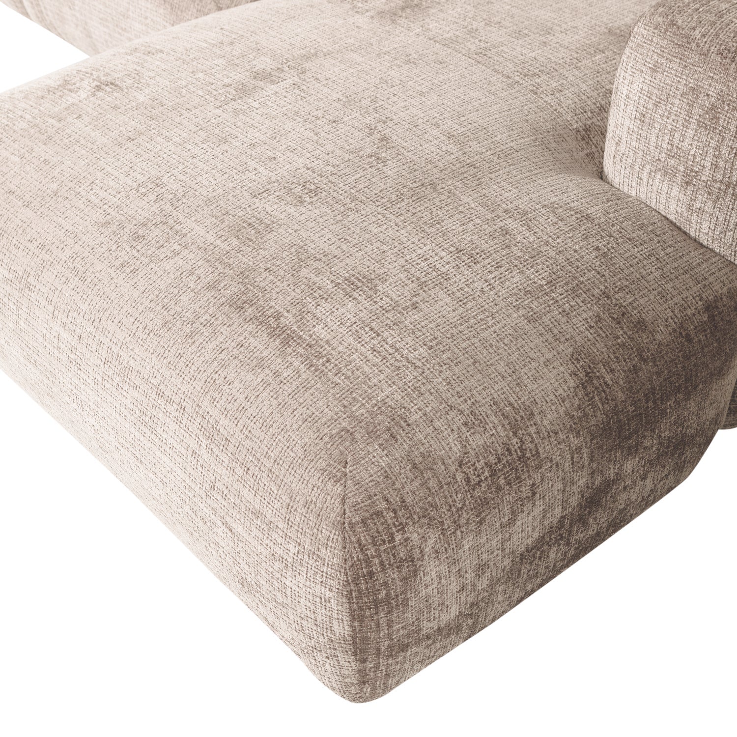Right-facing modular CLOUD corner sofa in beige