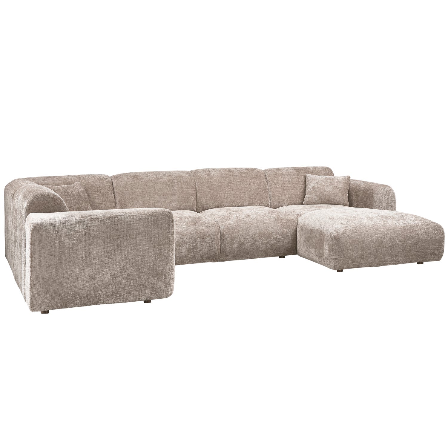 Left-facing panoramic corner sofa CLOUD in beige