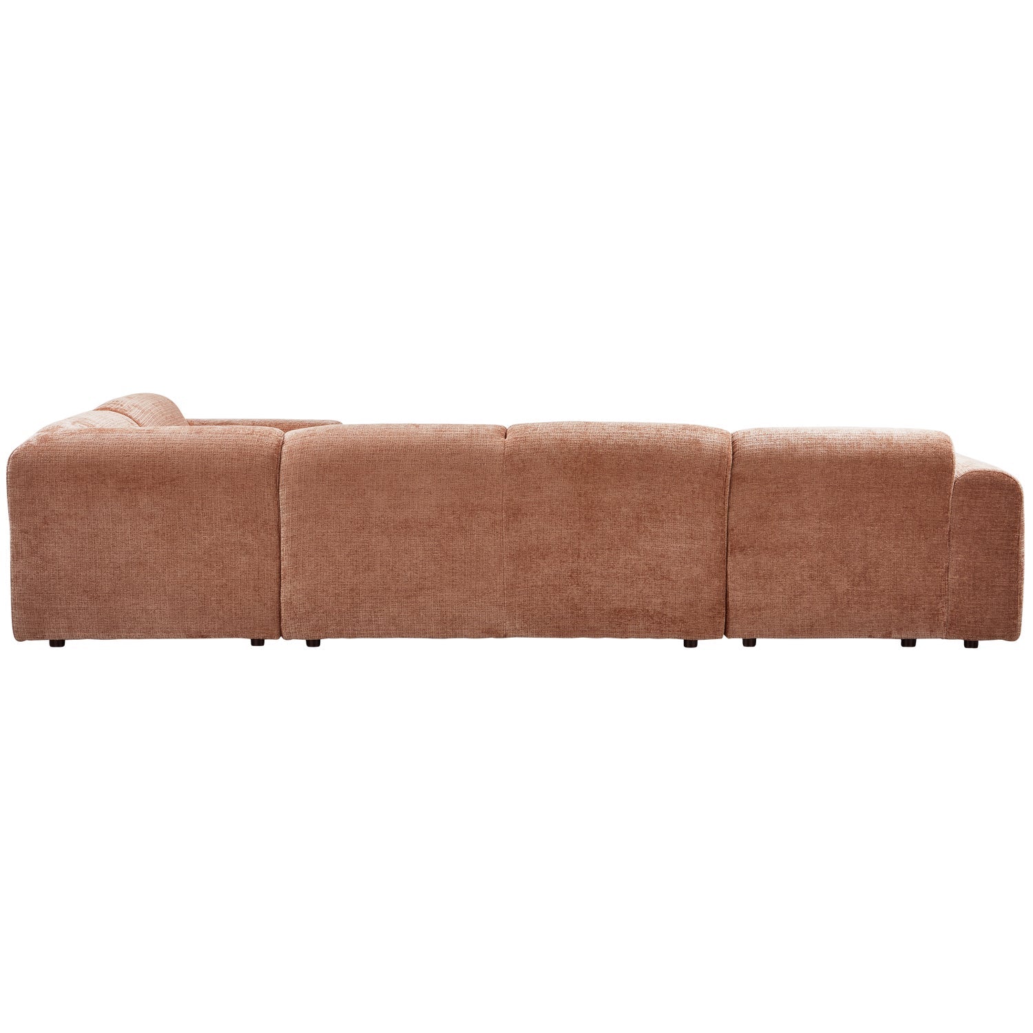 Right-facing panoramic corner sofa CLOUD terracotta