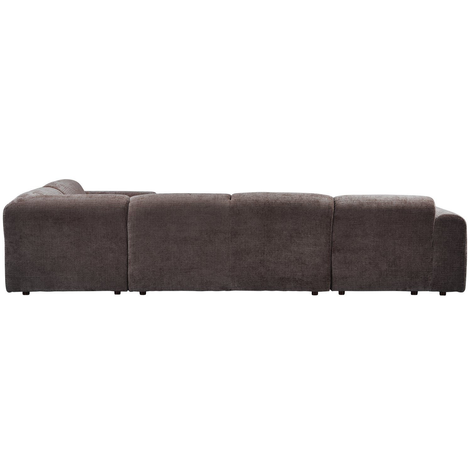 Right-facing panoramic corner sofa CLOUD in brown