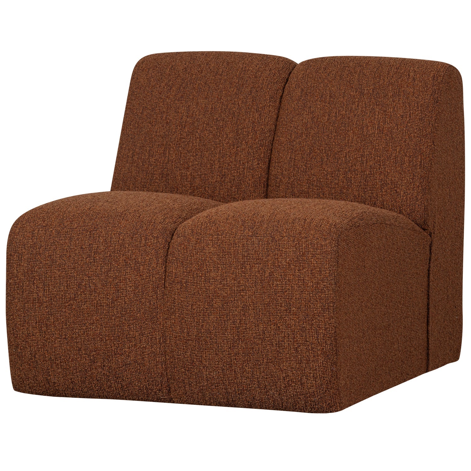 Armchair / MOJO module rust brown bouclé
