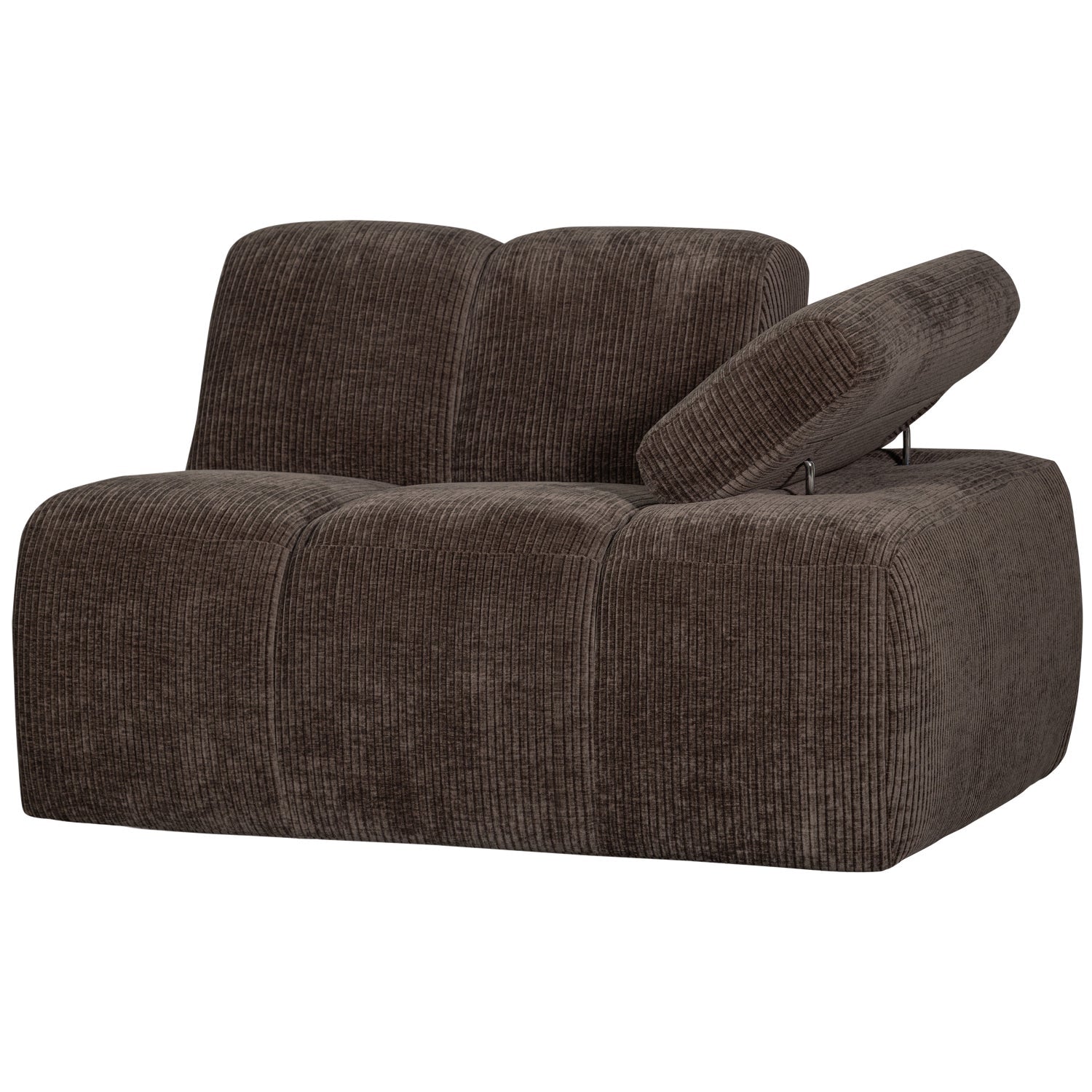 MOJO modular sofa - right-side element dark brown corduroy