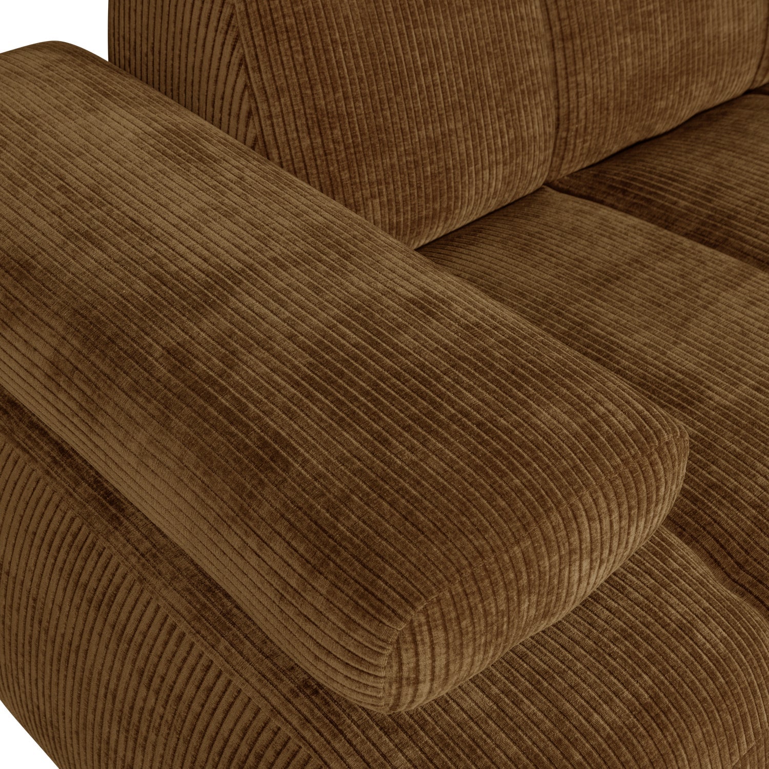 MOJO modular sofa - 1.5-seater left-sided dark honey corduroy element