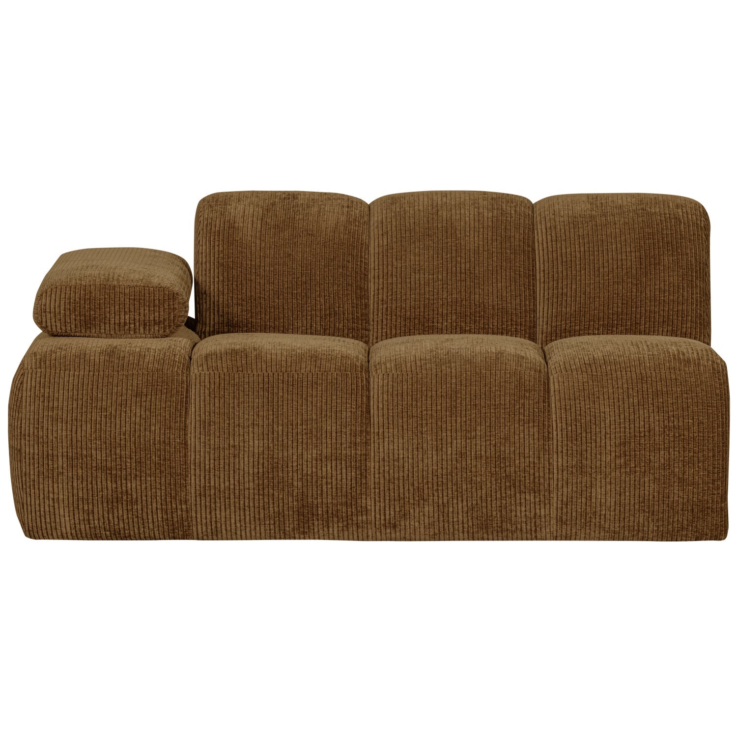 MOJO modular sofa - 1.5-seater left-sided dark honey corduroy element