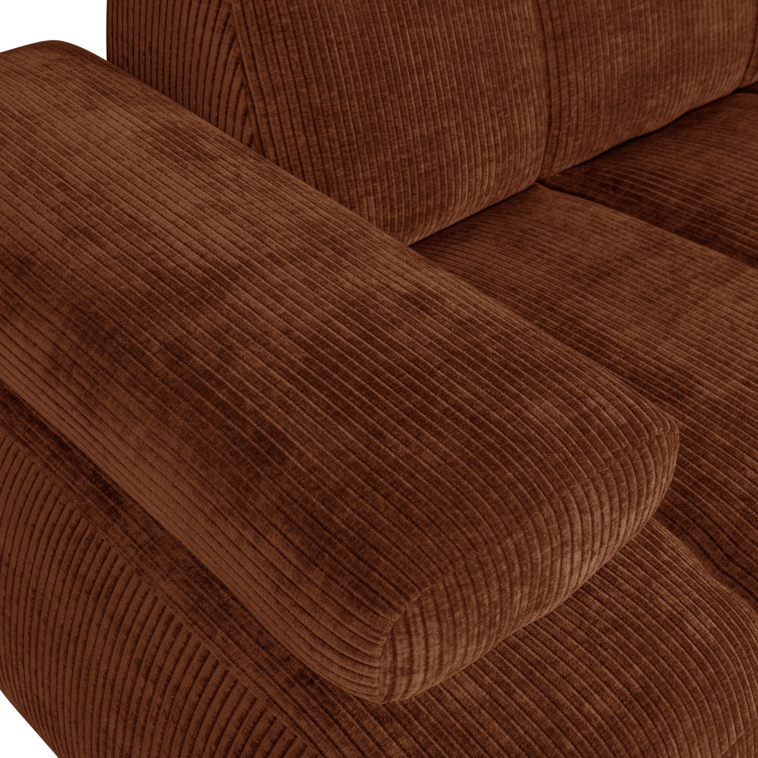 MOJO modular sofa - 1.5-seater left-sided brown corduroy element
