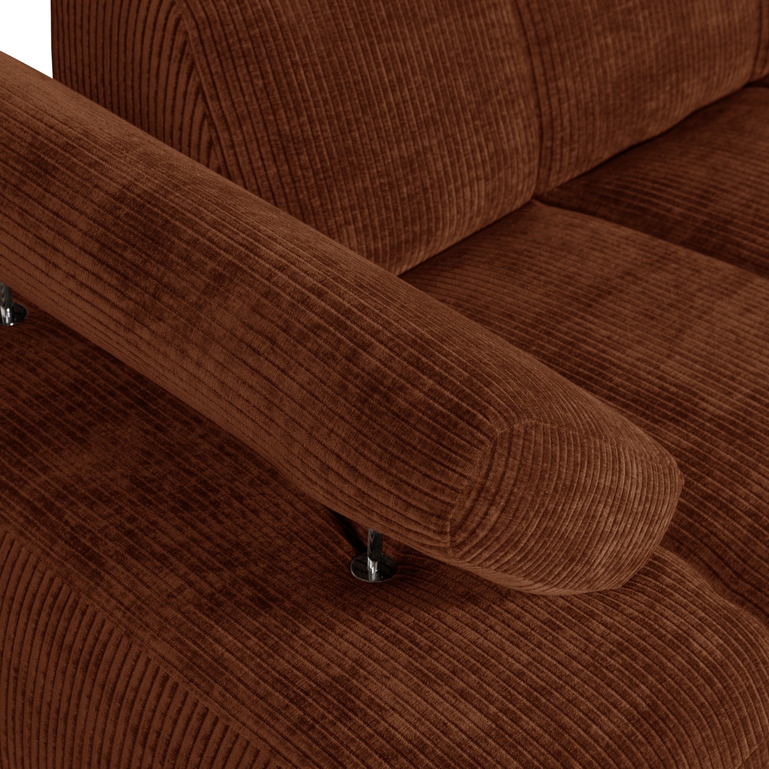 MOJO modular sofa - 1.5-seater left-sided brown corduroy element