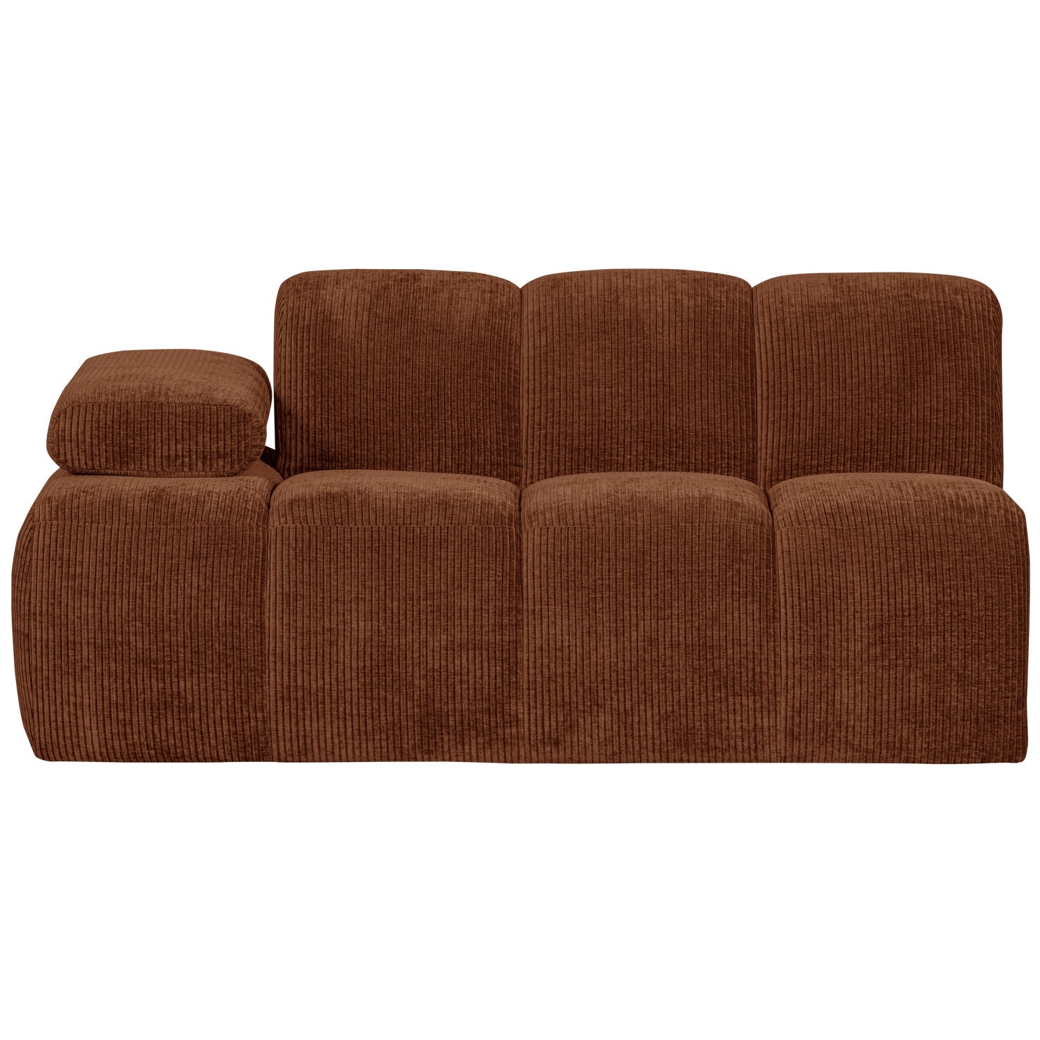 MOJO modular sofa - 1.5-seater left-sided brown corduroy element