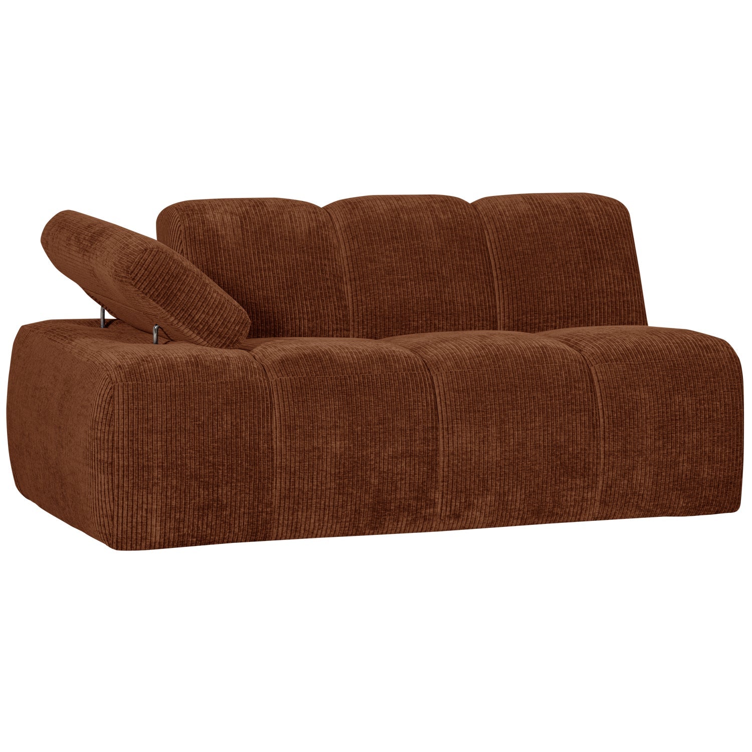 MOJO modular sofa - 1.5-seater left-sided brown corduroy element