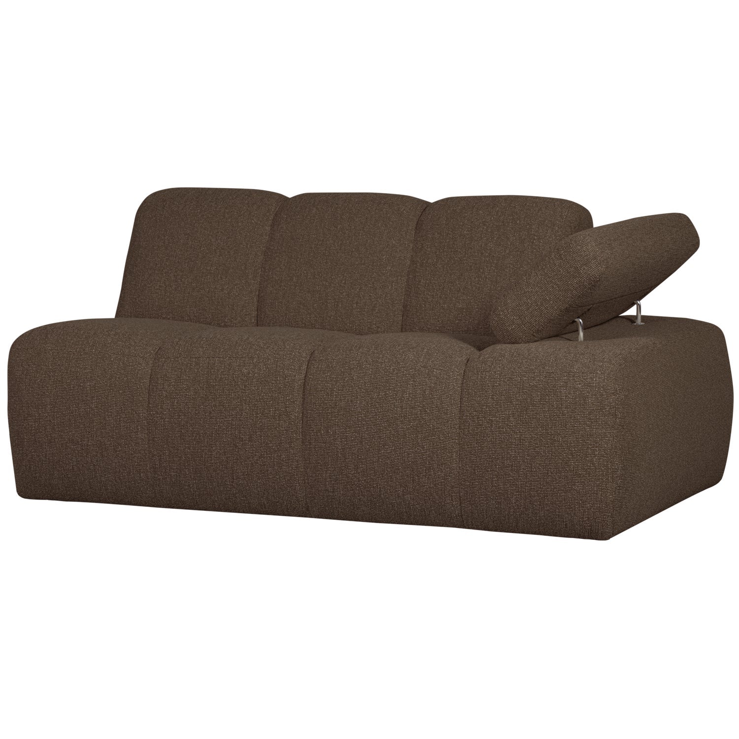 MOJO modular sofa - 1.5-seater right-hand dark brown bouclé element