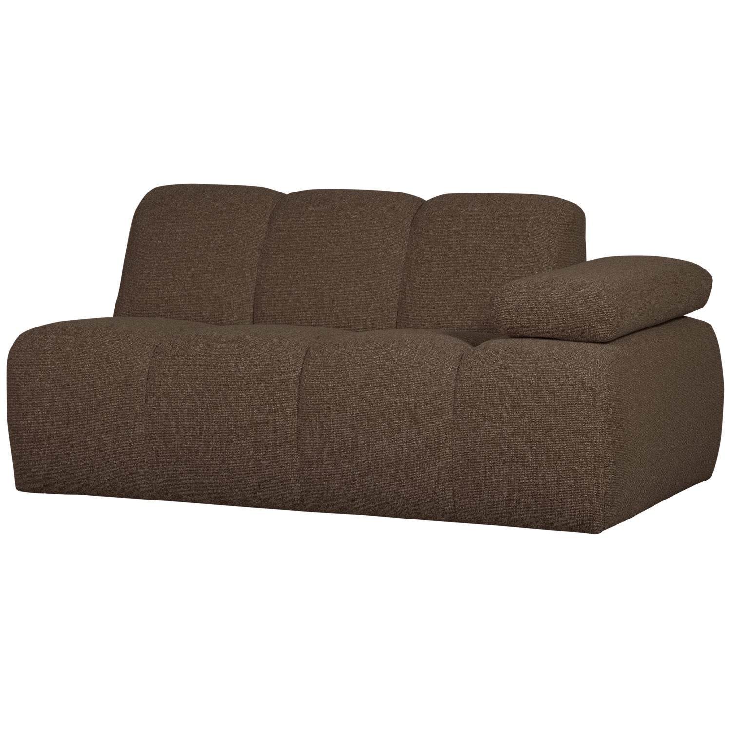 MOJO modular sofa - 1.5-seater right-hand dark brown bouclé element