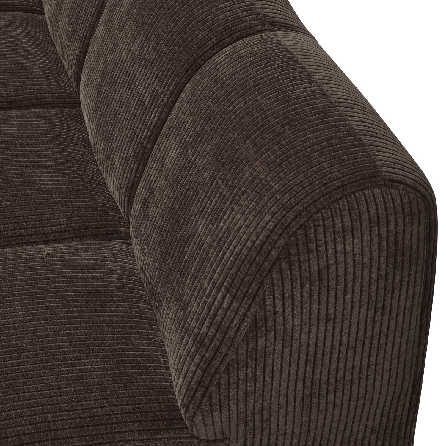 Modulárna pohovka MOJO - 2-miestny ľavý prvok tmavohnedý zamat