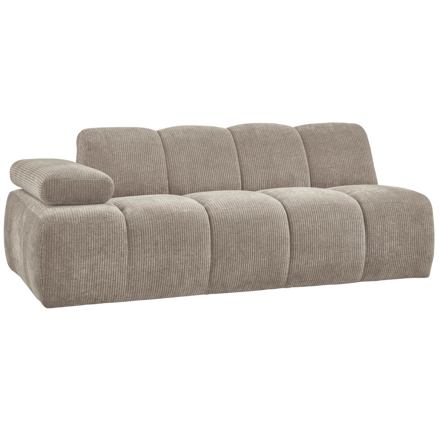 MOJO modular sofa - left-sided 2-seater dark sandy corduroy element