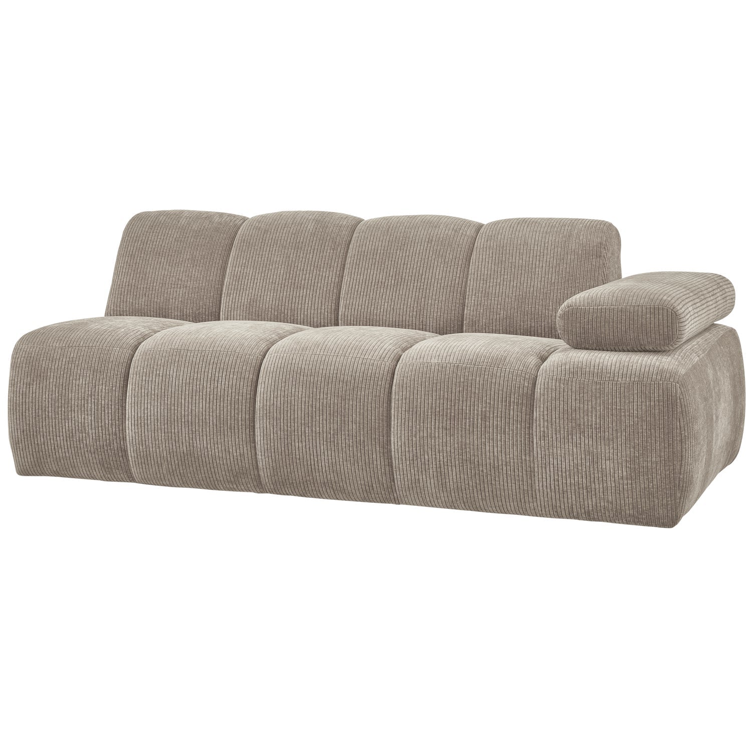 MOJO modular sofa - right-facing 2-seater dark sandy corduroy element