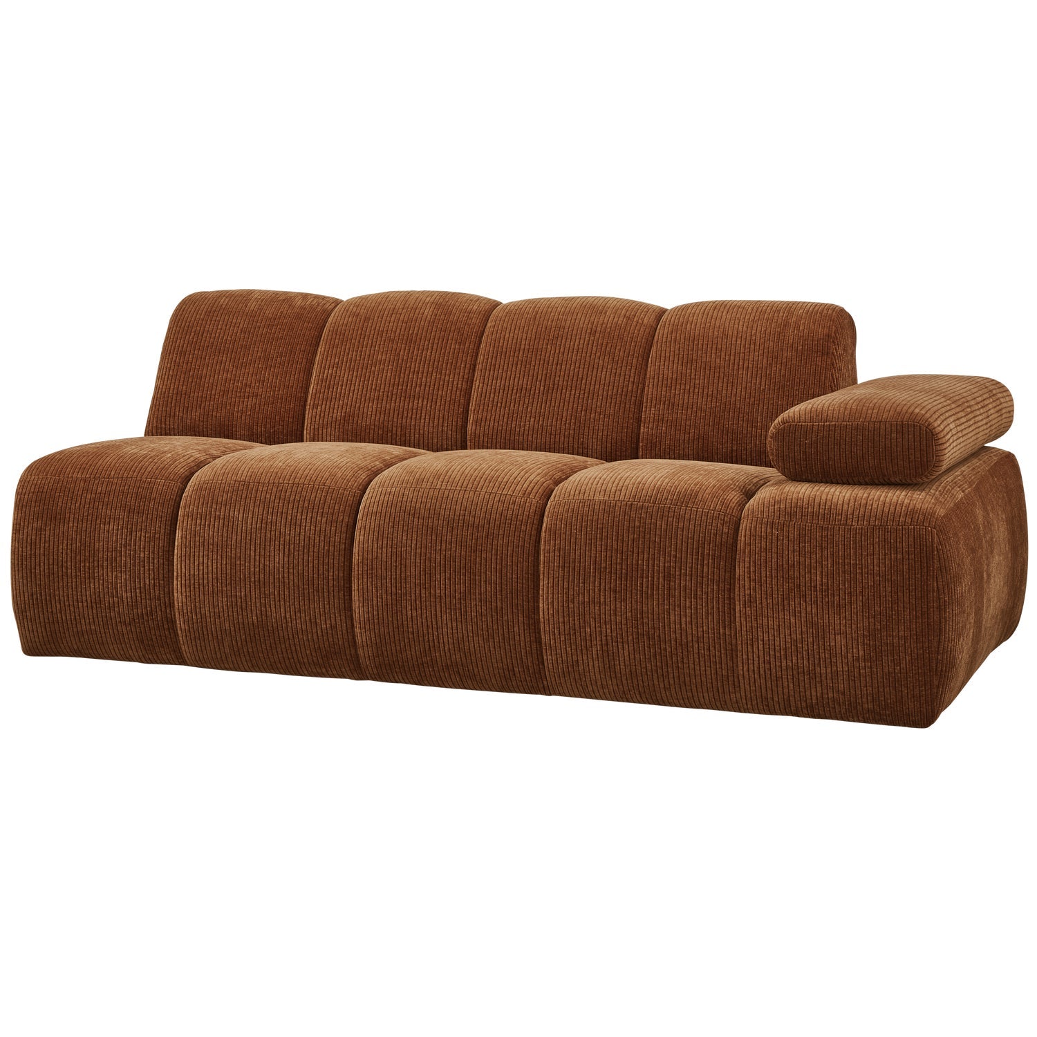 MOJO modular sofa - right-facing 2-seater brown corduroy element