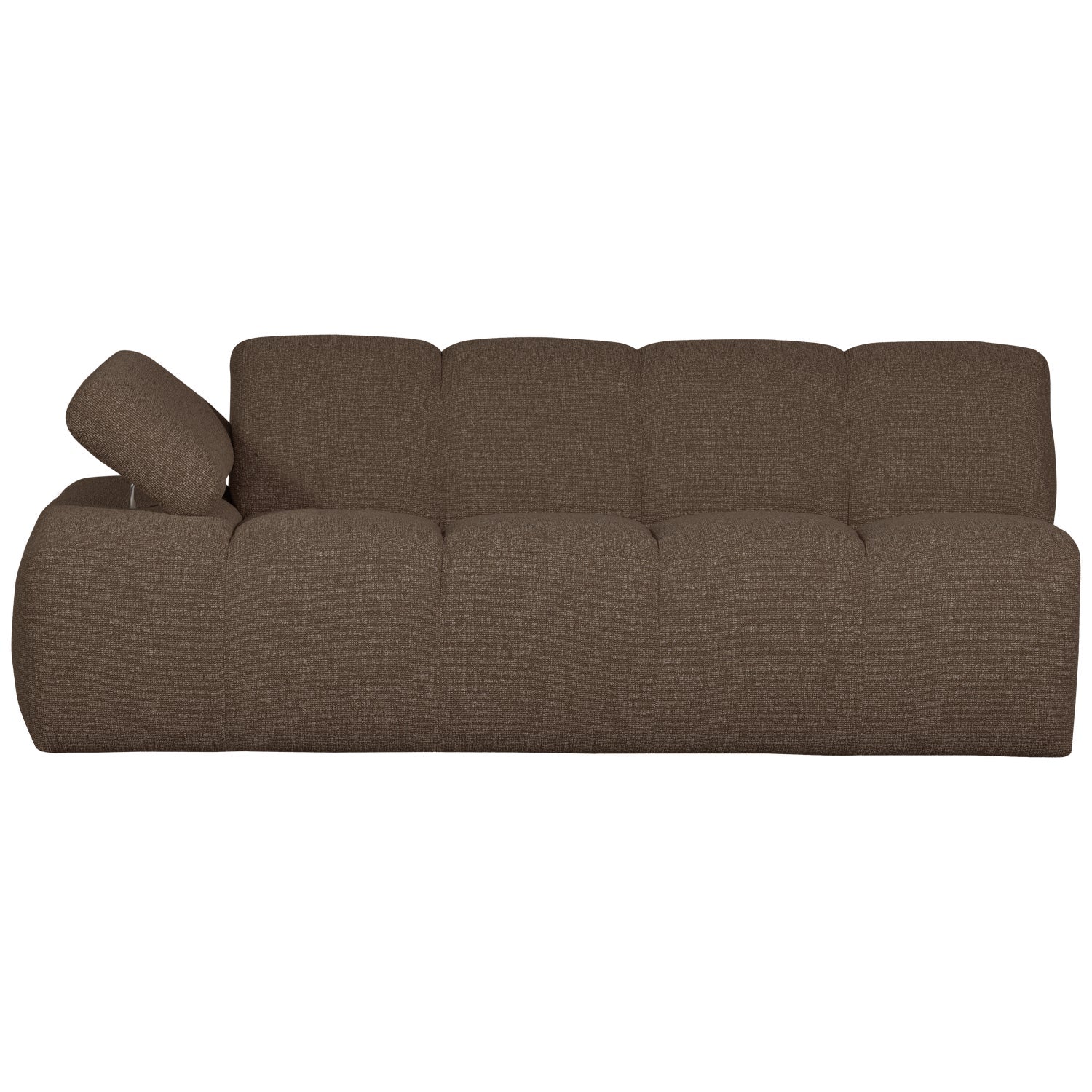 MOJO modular sofa - left-sided 2-seater dark brown bouclé element