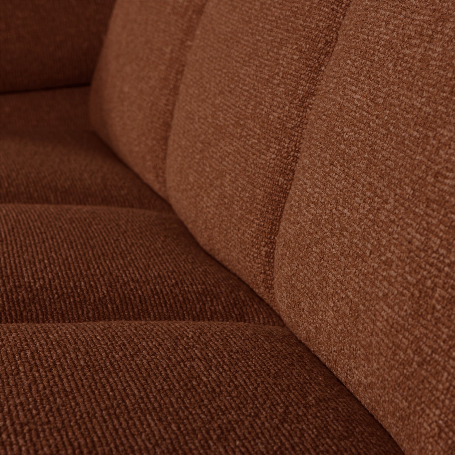 MOJO Modular Sofa - Left-Facing 2-Seater in Rusty Brown Bouclé
