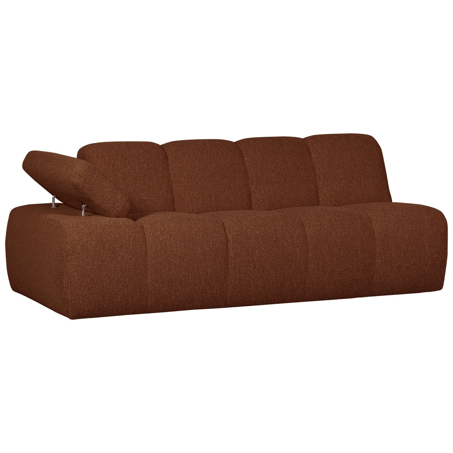 MOJO Modular Sofa - Left-Facing 2-Seater in Rusty Brown Bouclé