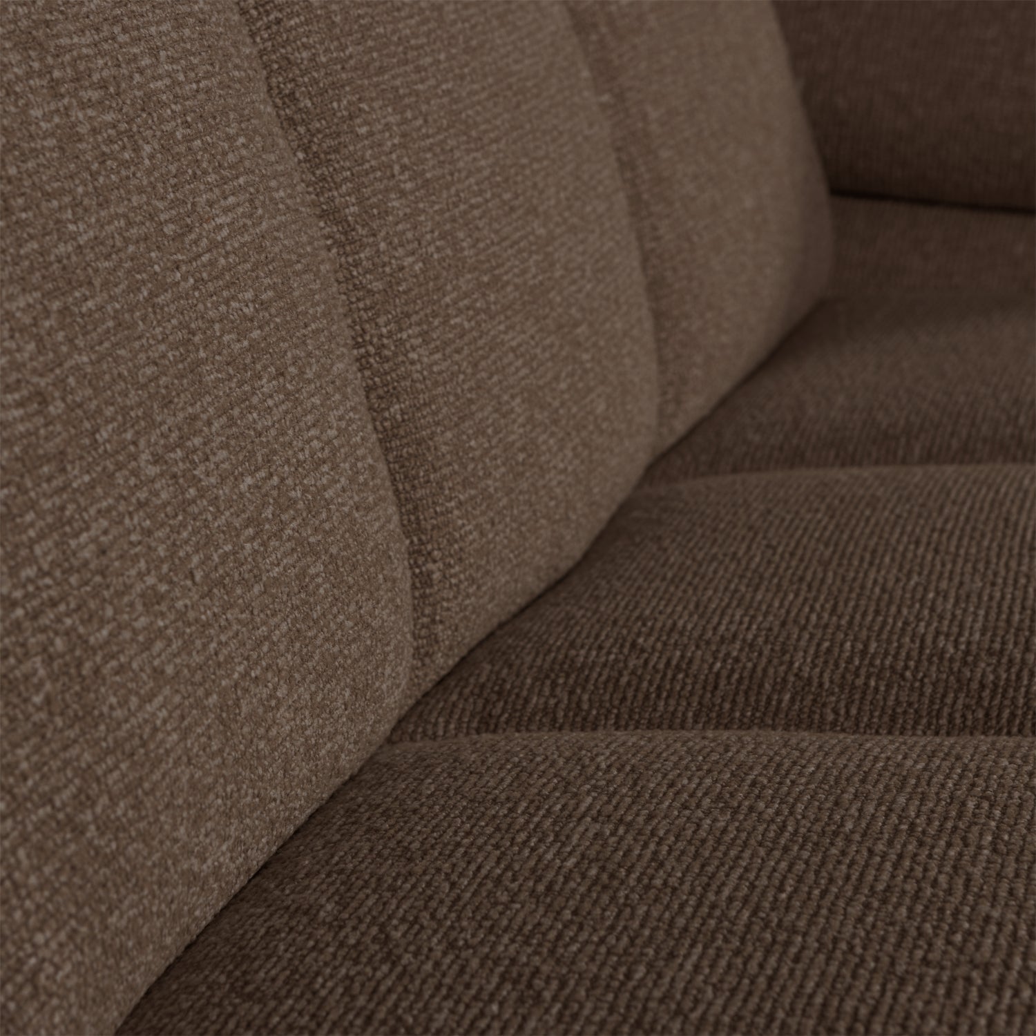 MOJO modular sofa - right-facing 2-seater dark brown bouclé element