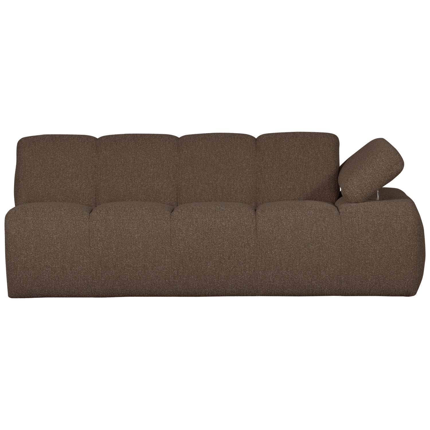 MOJO modular sofa - right-facing 2-seater dark brown bouclé element