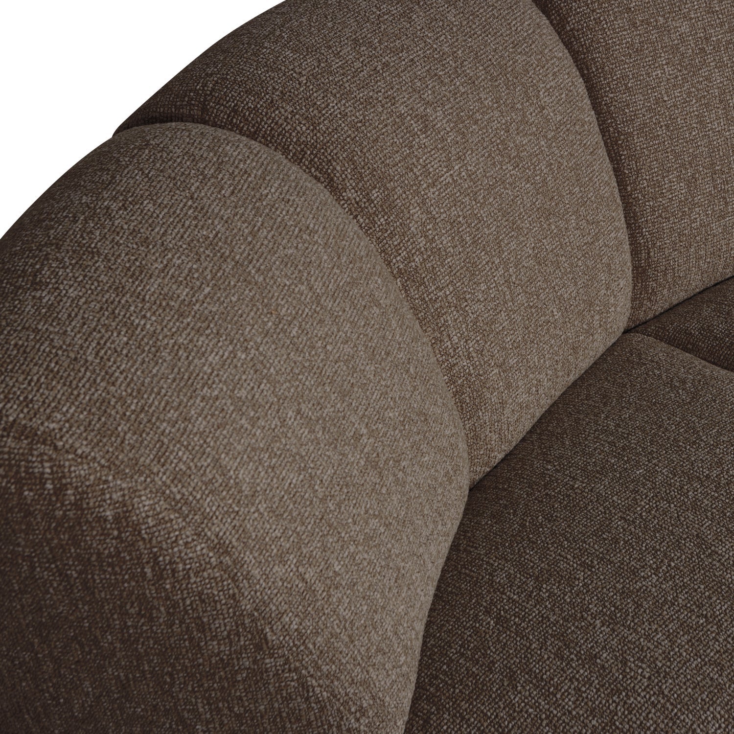 MOJO modular sofa - dark brown bouclé corner element