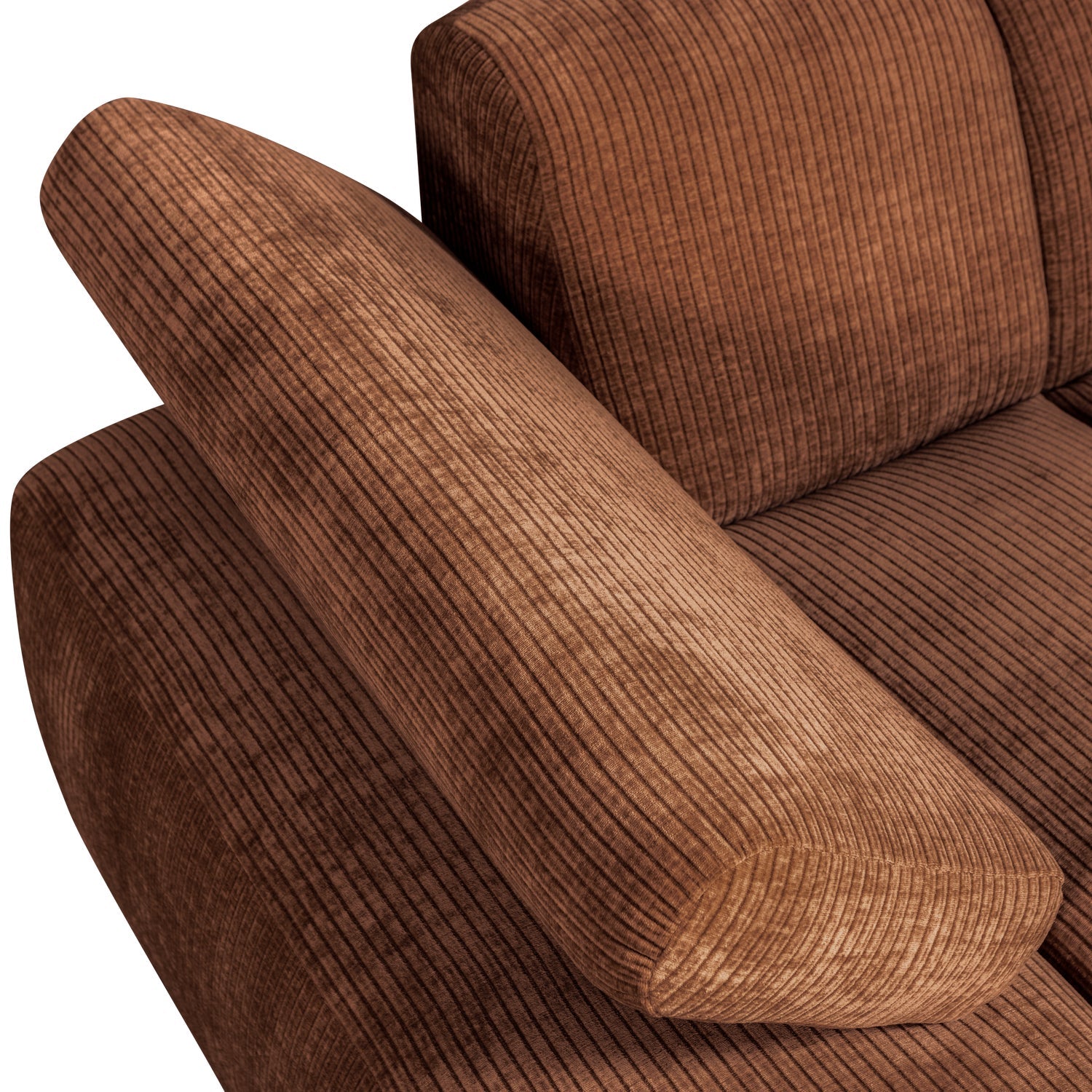 MOJO modular sofa - left-sided brown corduroy chaise longue