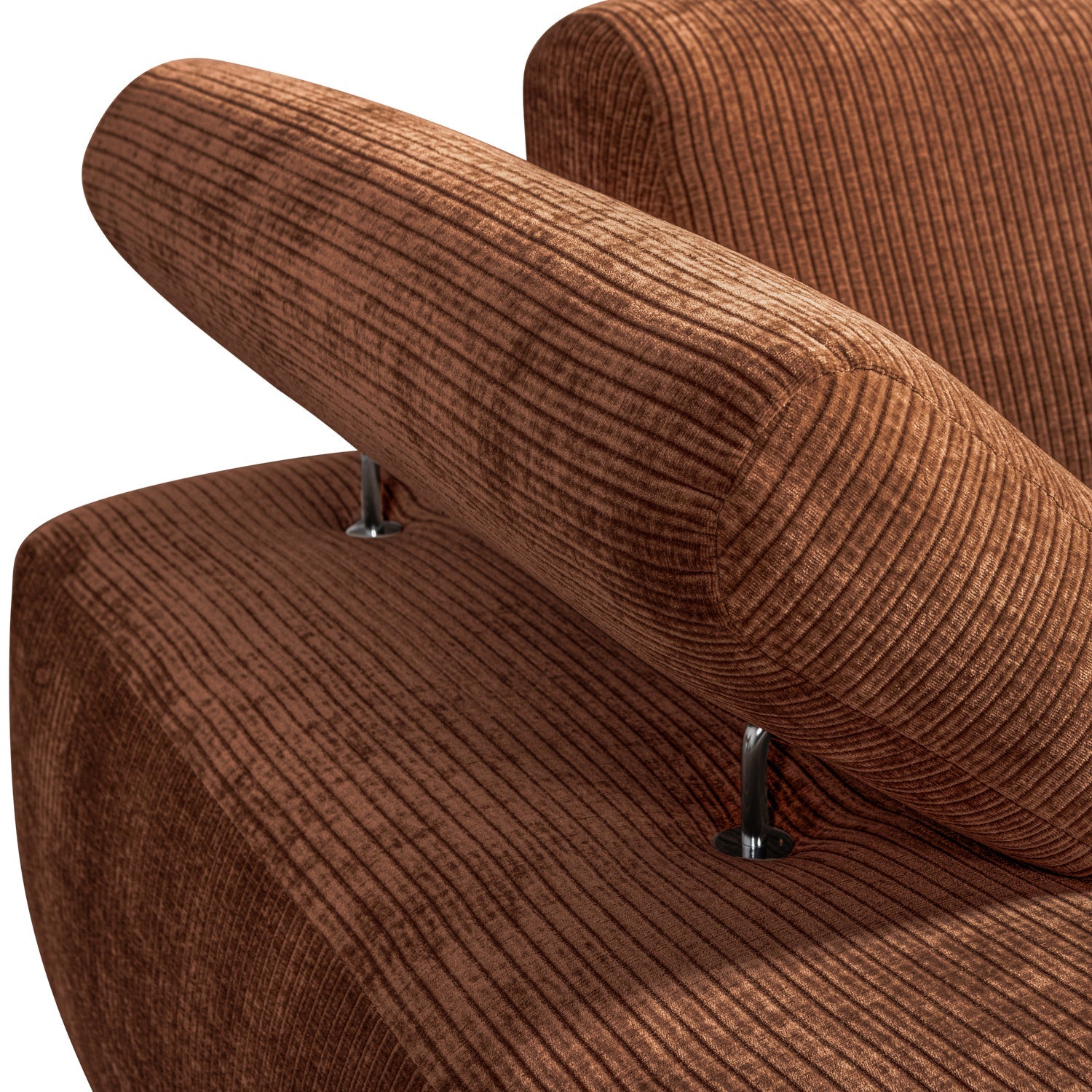 MOJO modular sofa - left-sided brown corduroy chaise longue