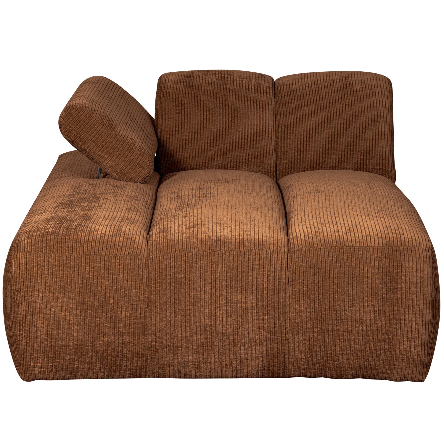MOJO modular sofa - left-sided brown corduroy chaise longue