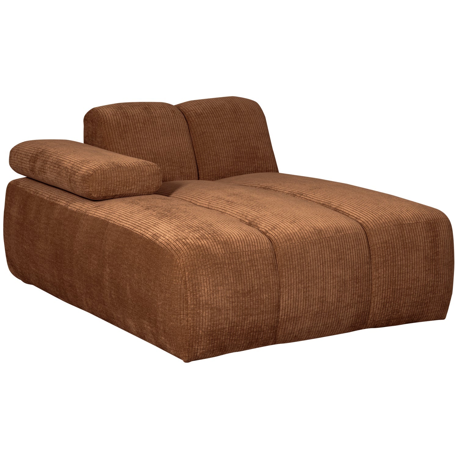 MOJO modular sofa - left-sided brown corduroy chaise longue