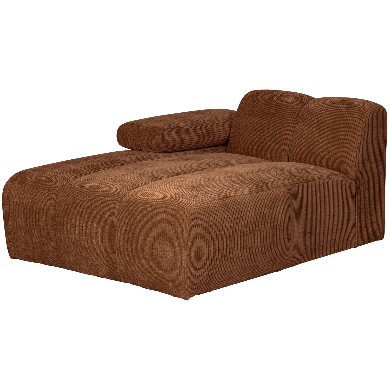 MOJO modular sofa - left-sided brown corduroy chaise longue