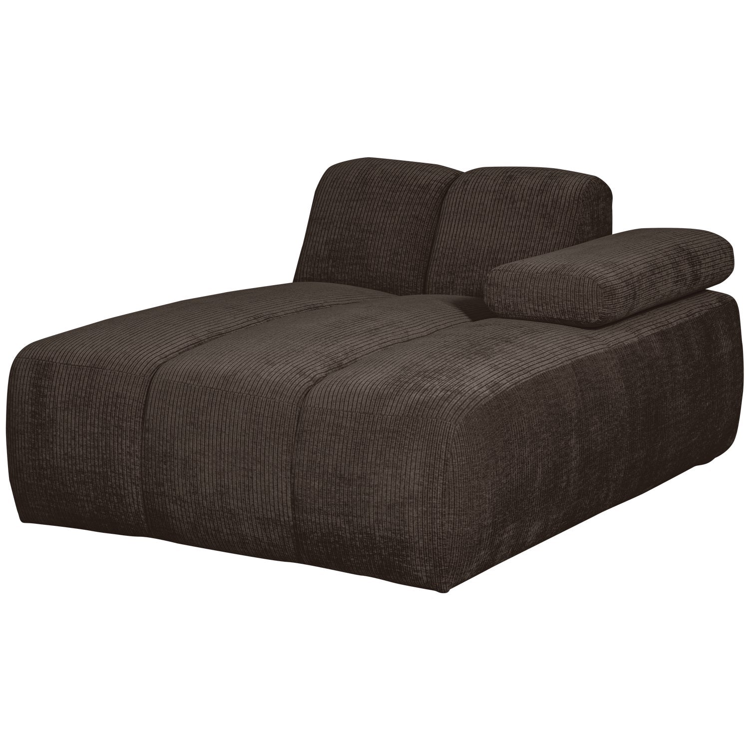 MOJO modular sofa - right-facing chaise longue in dark brown corduroy