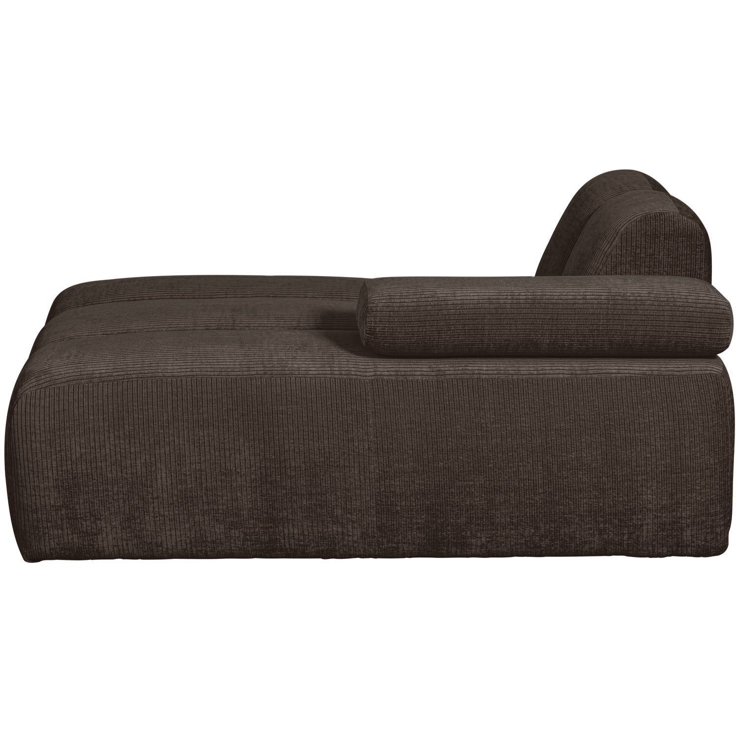 MOJO modular sofa - right-facing chaise longue in dark brown corduroy