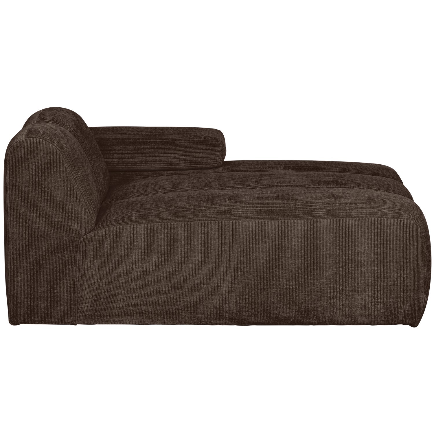 MOJO modular sofa - right-facing chaise longue in dark brown corduroy
