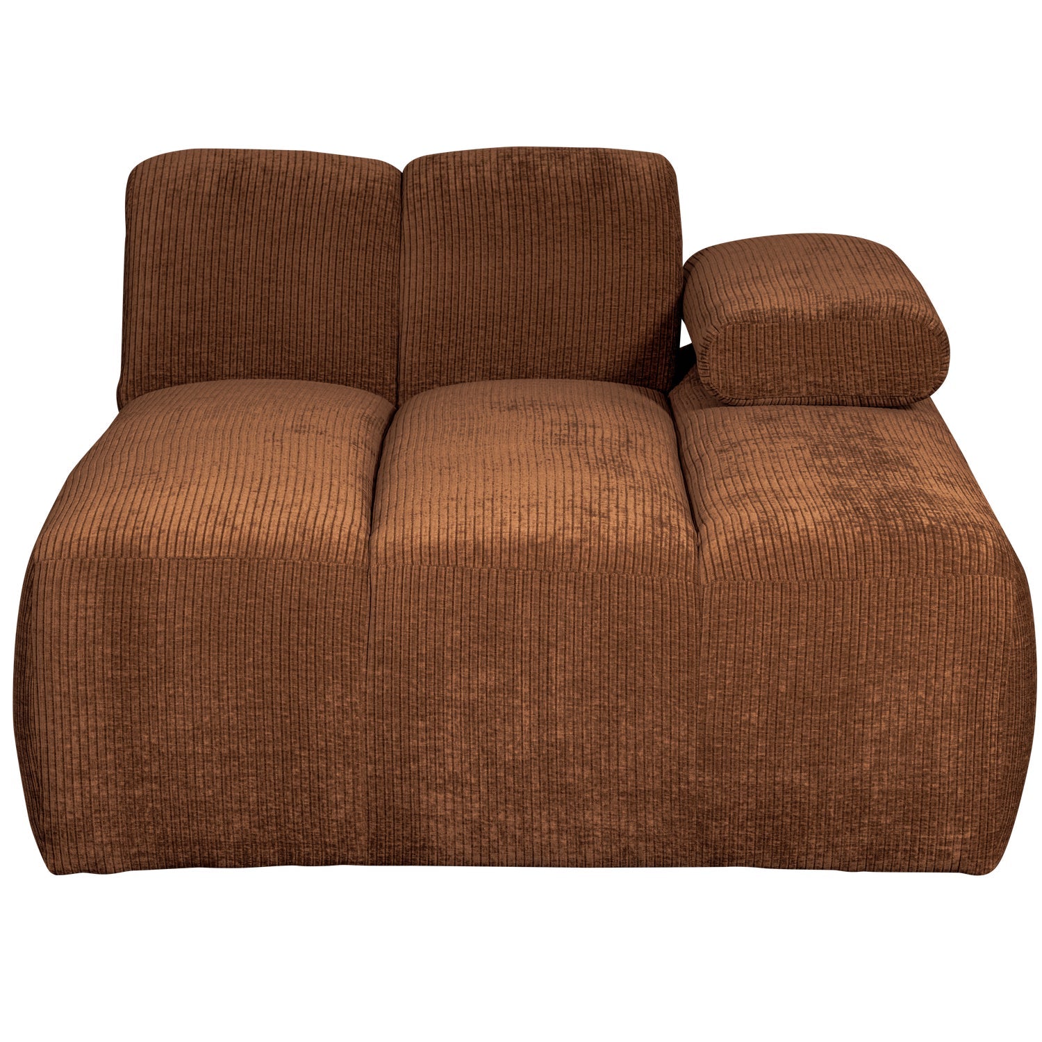 MOJO modular sofa - right-sided brown corduroy chaise longue