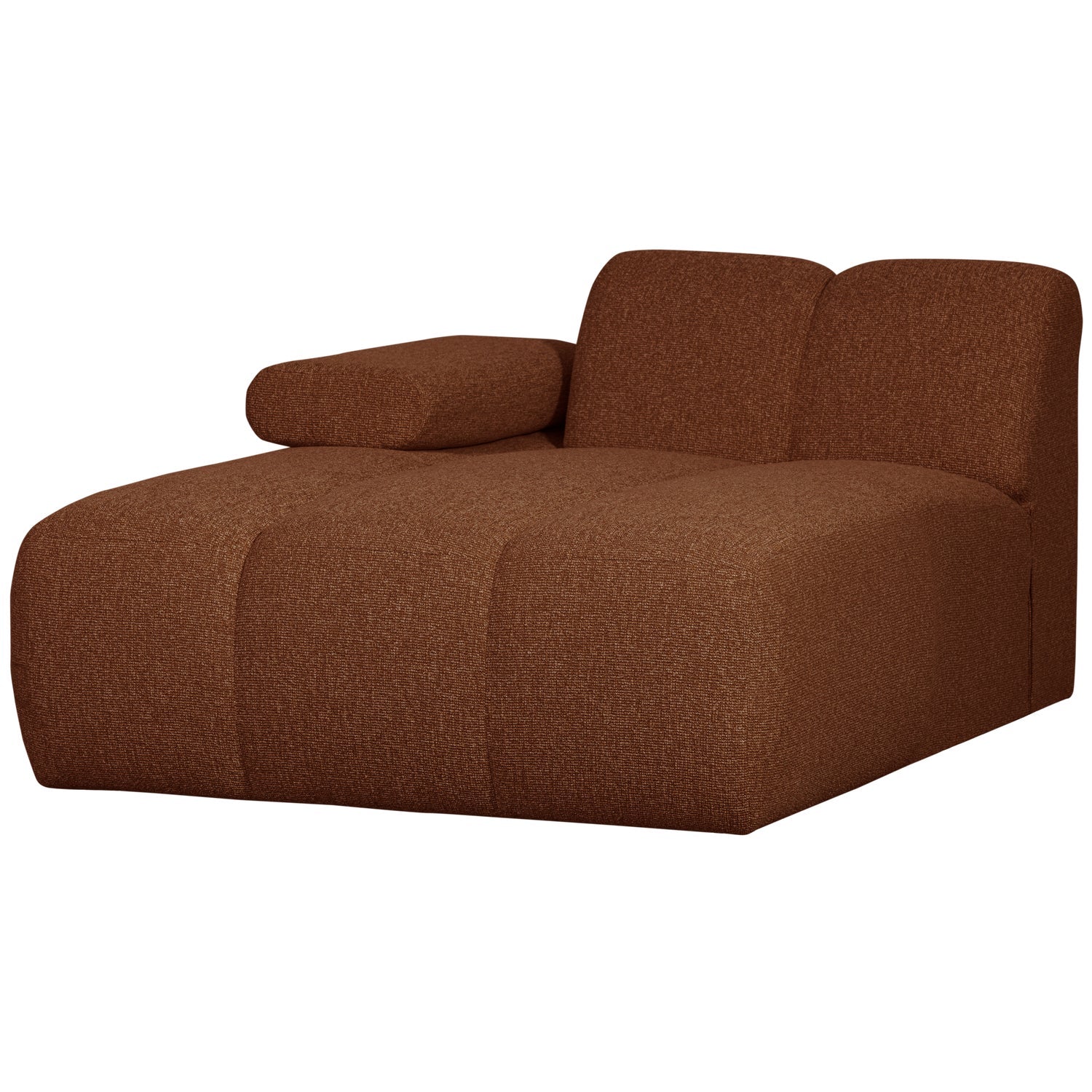 MOJO modular sofa - left-sided brown bouclé chaise longue