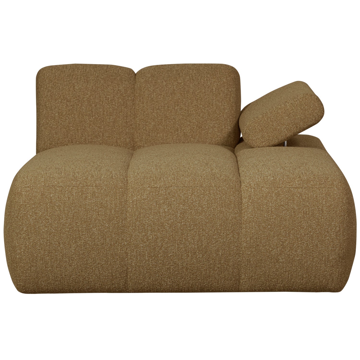 MOJO modular sofa - right-facing chaise longue dark honey bouclé