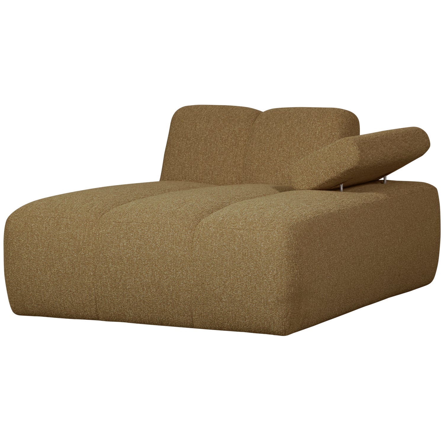 MOJO modular sofa - right-facing chaise longue dark honey bouclé