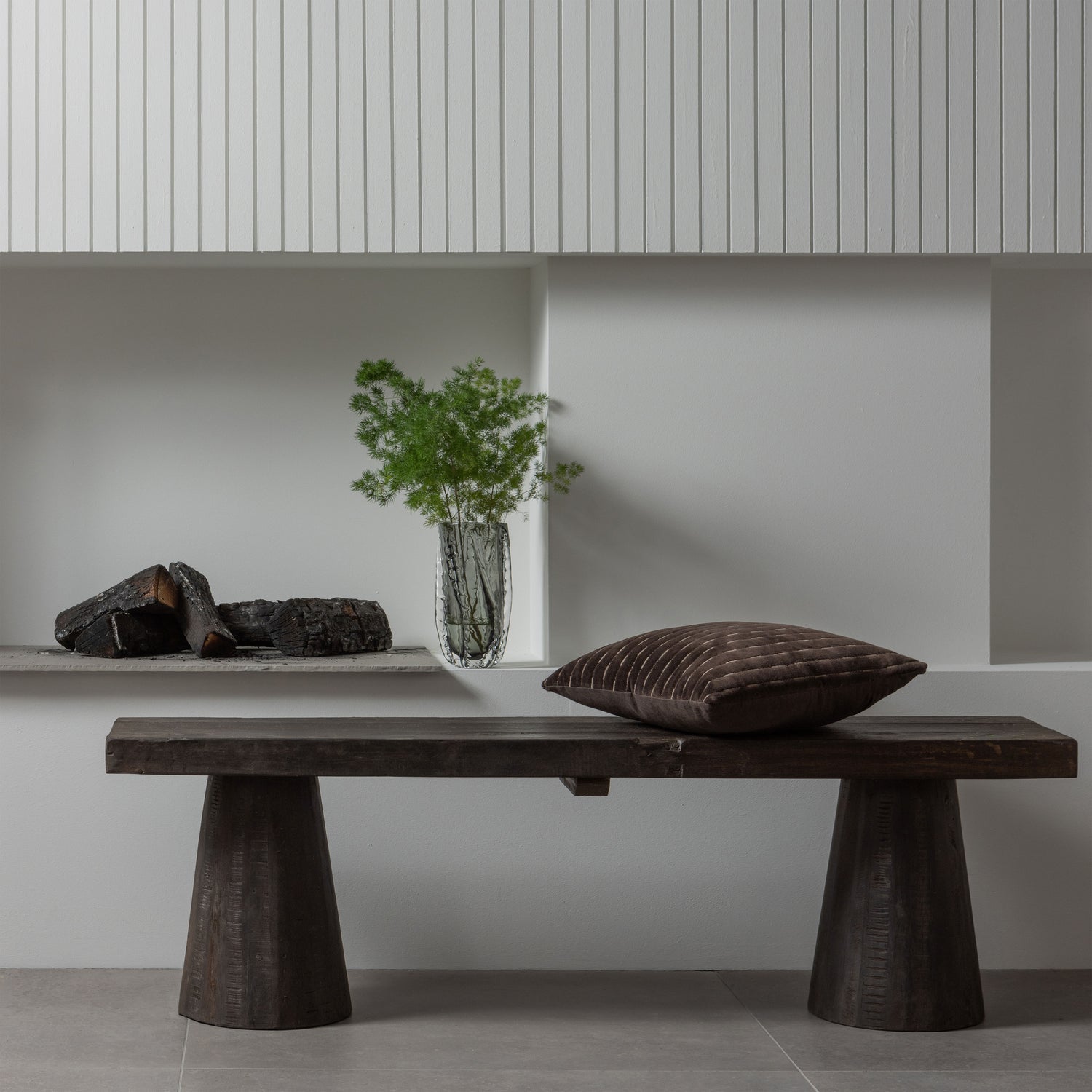 Lavica CLYDE tmavohnedá